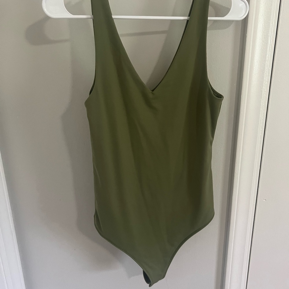 Olive Green Abercrombie & Fitch bodysuit